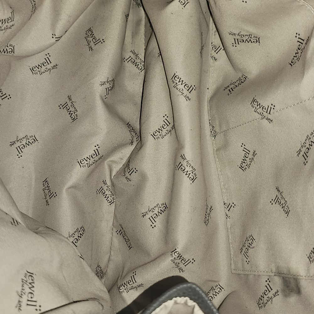 Thirty-one Jewel Dark Gray Leather Hobo Bag - Picture 12 of 12